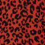 Polyesterjersey Köper LEOPARD - rot