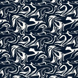 Viskosesatin Abstract - dunkelblau