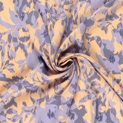 Viskosesatin abstrakte Blumen - lila