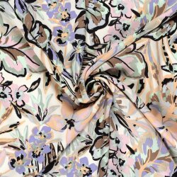 Viskosesatin Blumen - softlila