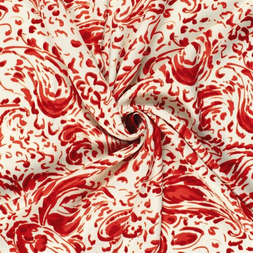 Viskosesatin Abstract - rot