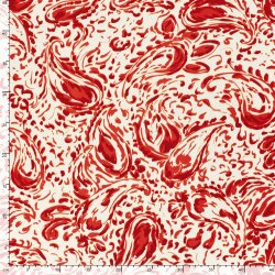 Viskosesatin Abstract - rot