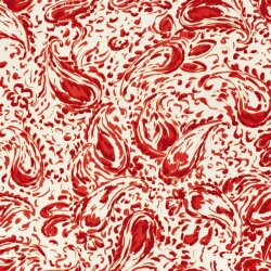 Viskosesatin Paisley - rot