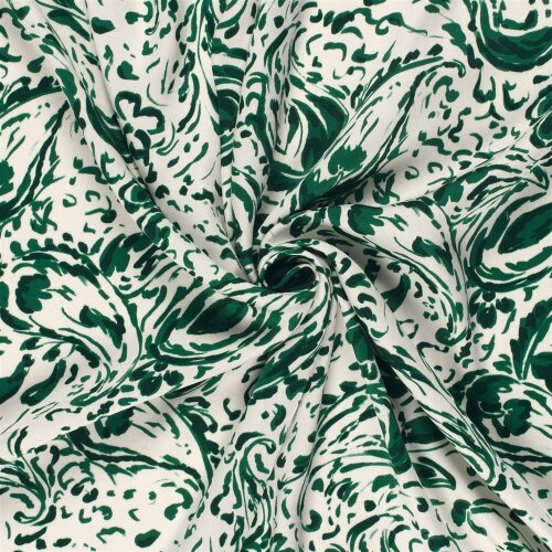 Viskosesatin Paisley - grün