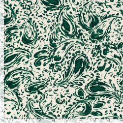 Viskosesatin Paisley - grün