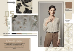 Viskosesatin große Blüten - hellbeige
