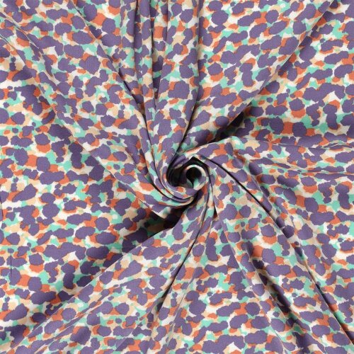Viskosesatin bunte Tupfen - violett