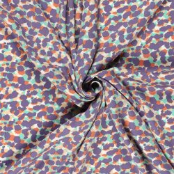 Viskosesatin bunte Tupfen - violett