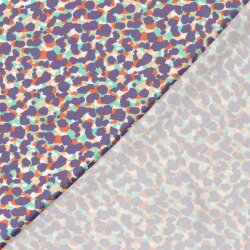 Viskosesatin bunte Tupfen - violett