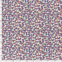 Viskosesatin bunte Tupfen - violett