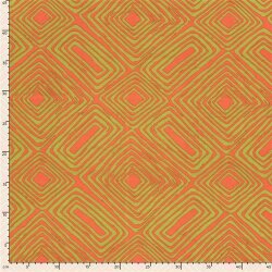 Viskose Nylon Twill Karospirale - altorange