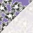 Baumwollsatin Kritzel Blumen - lavendel