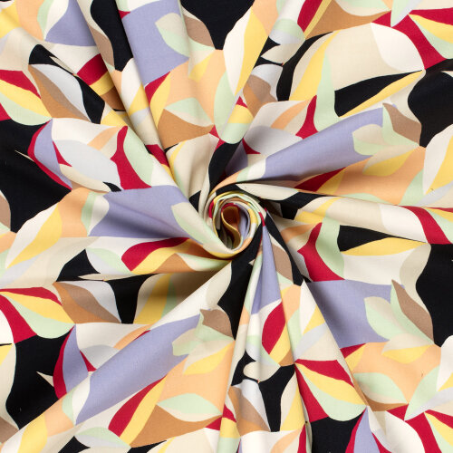 Baumwollsatin bunte Kunst - helllachs
