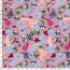 Baumwollsatin Blumen und Blätter - rosa