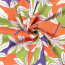 Baumwollsatin XXL Blumen - orange