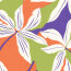 Baumwollsatin XXL Blumen - orange