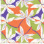 Baumwollsatin XXL Blumen - orange