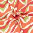 Baumwollsatin abstrakte Streifen - orange