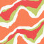 Baumwollsatin abstrakte Streifen - orange