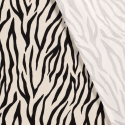 Baumwollsatin Zebrastreifen - hellbeige