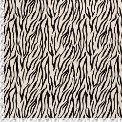 Baumwollsatin Zebrastreifen - hellbeige