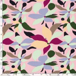 Viskose Crêpe Yoryu Blumenräder - mint