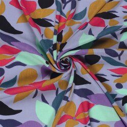 Viskose Crêpe Yoryu Blumenräder  - softlila