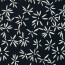 Baumwollpopeline Stretch Blumen - dunkelblau