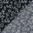 Baumwollpopeline Stretch Blumen - dunkelblau