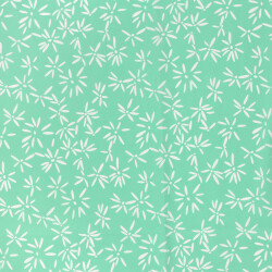 Baumwollpopeline Stretch Blumen - mint
