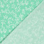 Baumwollpopeline Stretch Blumen - mint