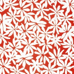 Baumwollpopeline Stretch Blumen - rot