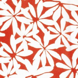 Baumwollsatin Stretch Blumen - rot