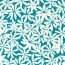 Baumwollpopeline Stretch weisse Blumen - türkis