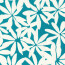 Baumwollpopeline Stretch weisse Blumen - türkis
