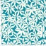 Baumwollpopeline Stretch weisse Blumen - türkis