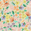 Baumwollsatin Stretch bunte Blumen - hellbeige