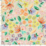 Baumwollsatin Stretch bunte Blumen - hellbeige