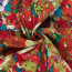 Baumwollsatin Stretch Blumenmalerei - maigrün