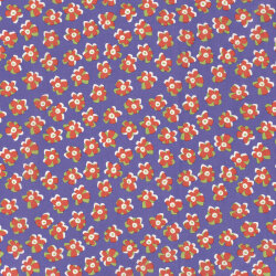 Baumwollsatin Stretch Blumen - FARBE