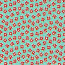 Baumwollsatin Stretch rote Blüten - wasserblau