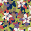 Baumwollsatin Stretch grosse Blüten - limette