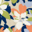 Baumwollsatin Stretch grosse Blüten - hellbeige