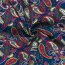 Baumwollsatin Stretch Paisley - königsblau