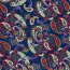 Baumwollsatin Stretch Paisley - königsblau