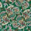 Baumwollsatin Stretch Paisley - wiesengrün