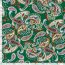 Baumwollsatin Stretch Paisley - wiesengrün
