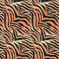 Baumwollpopeline Stretch Tigerstreifen - orange