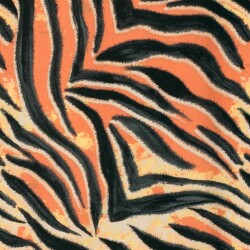 Baumwollpopeline Stretch Tigerstreifen - orange