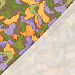 Viskose Jersey Aquarellfelder - limette
